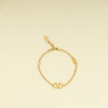 Valentino Gold Tone Vlogo Signature Metal Bracelet