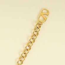 Valentino Gold Tone Vlogo Signature Metal Bracelet