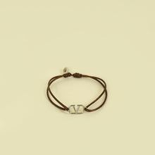 Valentino Brown Vlogo Cord Bracelet