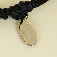 Valentino Black Vlogo Cord Bracelet