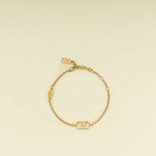 Valentino Gold Tone Vlogo Chain Bracelet