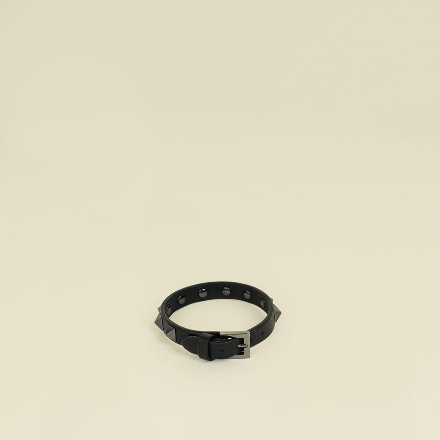 Valentino Black Rockstud Bracelet