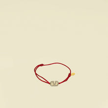 Valentino Red Vlogo Crystal Cord Bracelet