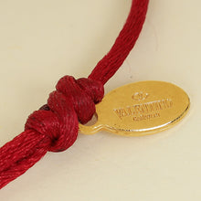 Valentino Red Vlogo Crystal Cord Bracelet