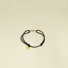 Valentino Black Vlogo Crystal Cord Bracelet