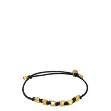Valentino Gold Finish Rockstud Cord Bracelet