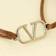 Valentino Brown Vlogo Cord Bracelet