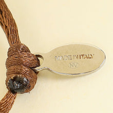 Valentino Brown Vlogo Cord Bracelet