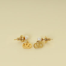 Valentino Gold VLOGO Signature Metal and Pearl Earrings
