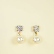 Valentino Gold Rockstud Pearl Drop Earrings