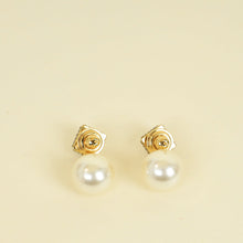 Valentino Gold Rockstud Pearl Drop Earrings