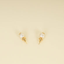 Valentino White Vlogo Pearl Earrings