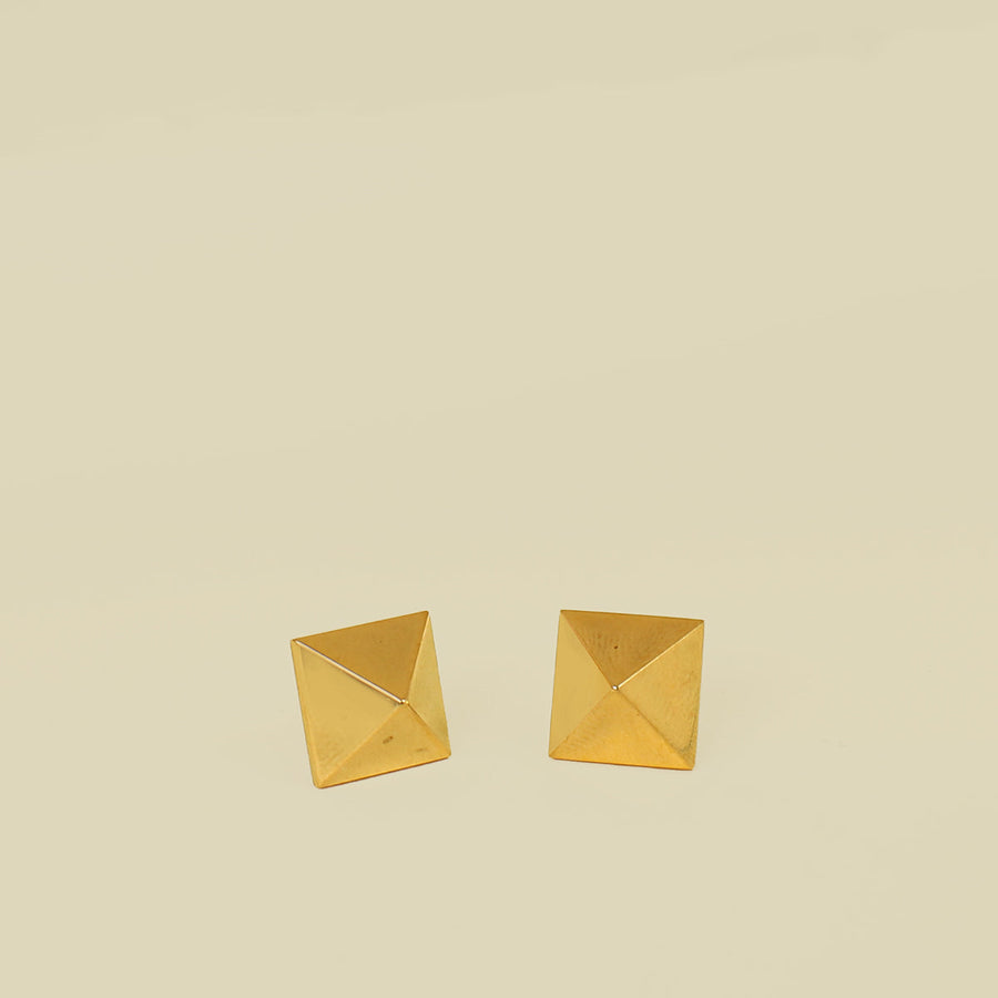 Valentino Brass Rockstud Earrings