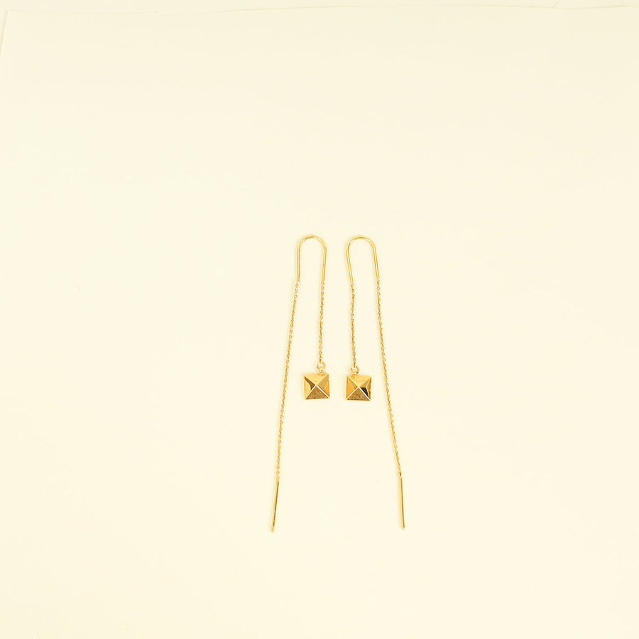 Valentino Gold Rockstud Drop Earrings