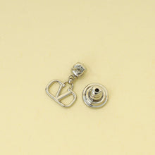 Valentino Silver Vlogo Earrings