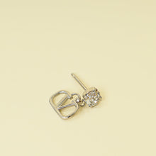 Valentino Silver Tone Vlogo Drop Earrings