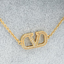 Valentino Gold Finish Vlogo Signature Necklace