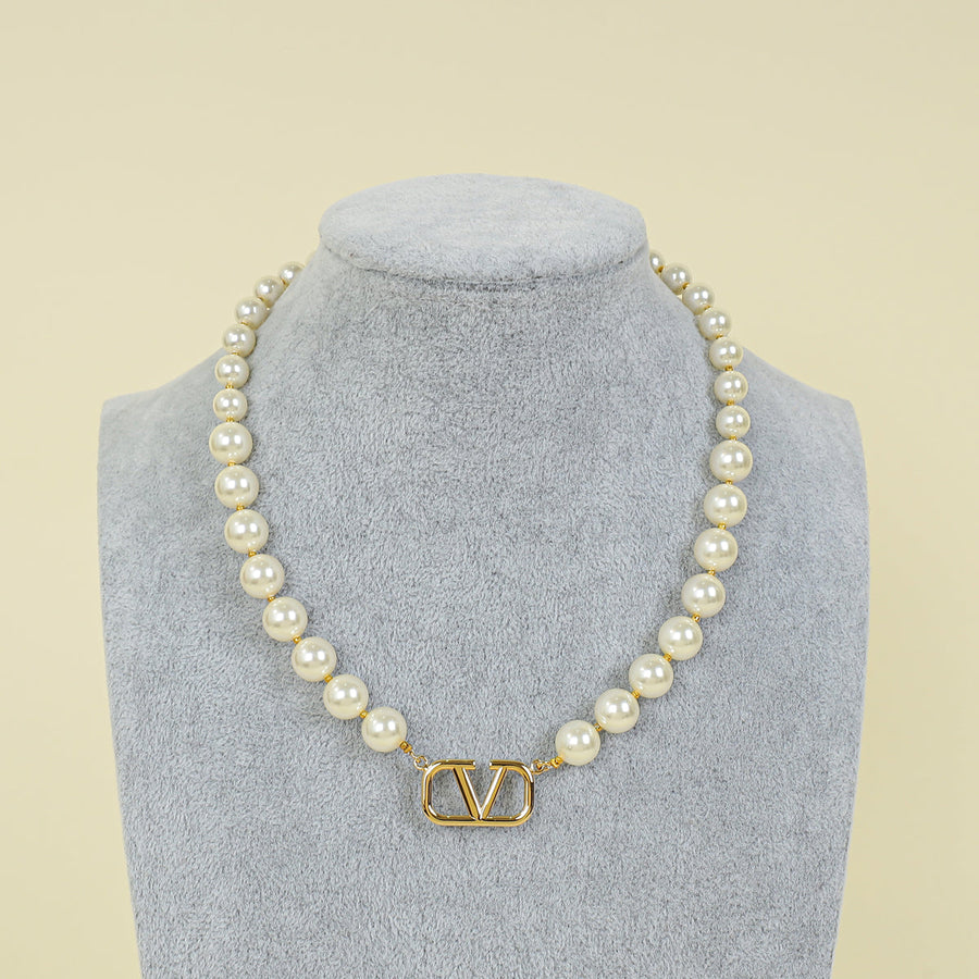 Valentino Vlogo Signature Pearl Necklace