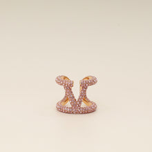 Valentino Gold VLogo Crystal Signature Ring 54