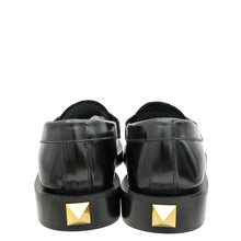Valentino Black Roman Stud Loafers 36