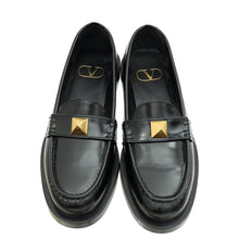 Valentino Black Roman Stud Loafers 36