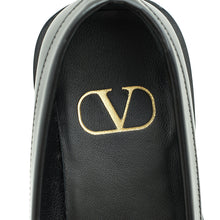 Valentino Black Roman Stud Loafers 36