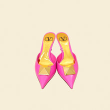 Valentino Pink One Stud Heeled 70 Mules 37.5