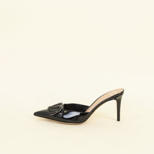 Valentino Black VLogo Heeled Mules 37