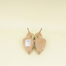 Valentino Metallic Gold Vlogo Signature Slingback Pumps With Cornely Embroidery 38.5