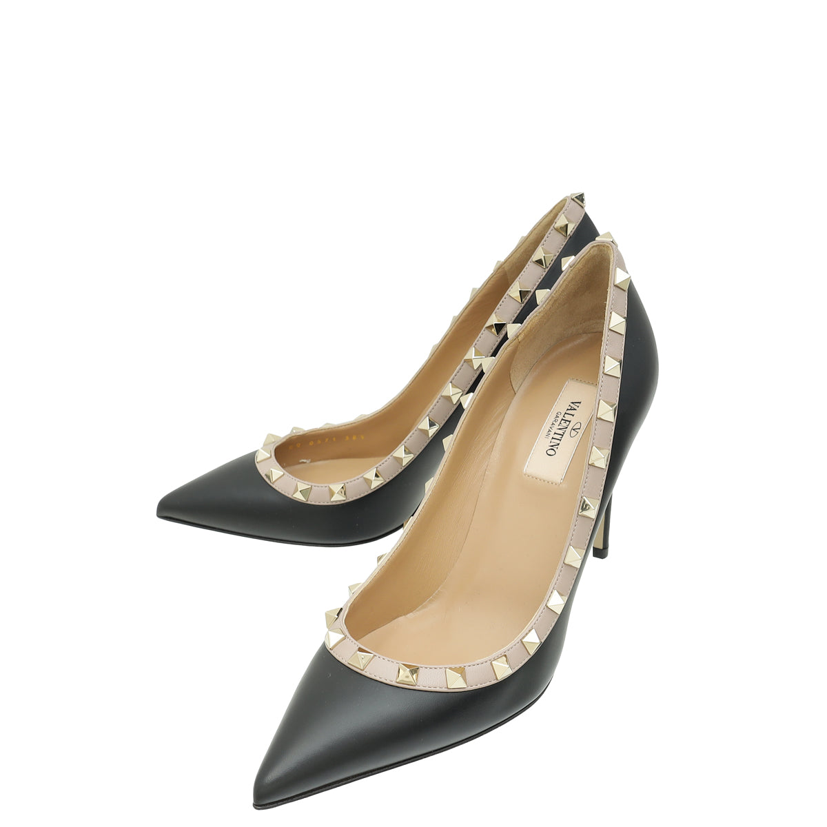 Valentino Black Rockstud Pumps 38.5