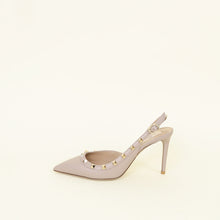 Valentino Poudre Rockstud Half D'Orsay Slingback Pumps 38