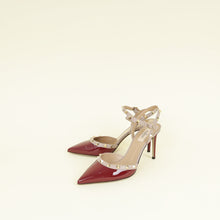 Valentino Wine Rockstud Slingback 39.5