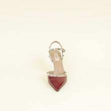 Valentino Wine Rockstud Slingback 39.5
