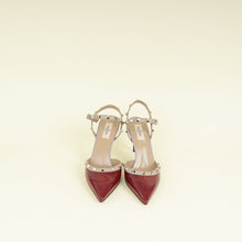Valentino Wine Rockstud Slingback 39.5