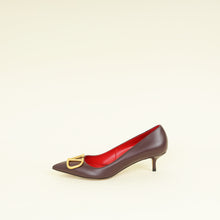 Valentino Burgundy Vlogo Pumps 39