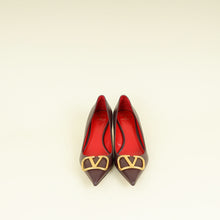 Valentino Burgundy Vlogo Pumps 39
