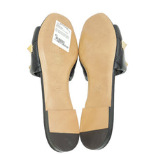 Valentino Black Roman Stud Flat Slide Sandals 41