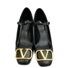 Valentino Black VLogo Mary Jane Pumps 35.5