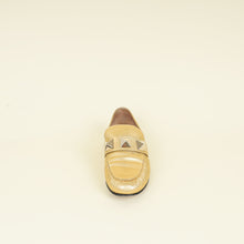 Valentino Metallic Gold Rockstud Slip On Loafers 36.5