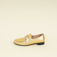 Valentino Metallic Gold Rockstud Slip On Loafers 36.5