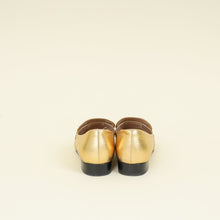 Valentino Metallic Gold Rockstud Slip On Loafers 36.5