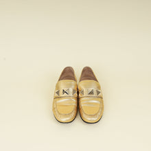 Valentino Metallic Gold Rockstud Slip On Loafers 36.5
