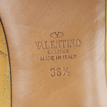 Valentino Metallic Gold Rockstud Slip On Loafers 36.5