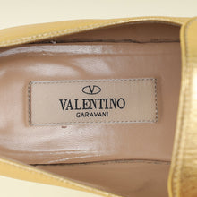 Valentino Metallic Gold Rockstud Slip On Loafers 36.5