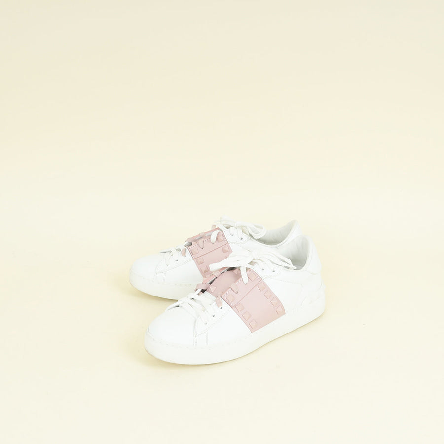 Valentino Bicolor Open Rockstud Sneaker 36.5