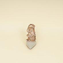 Valentino Light Grey Rockstud Caged 100 Pumps 36.5