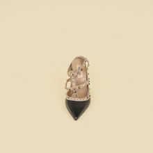 Valentino Black Rockstud Caged 100 Pumps 36