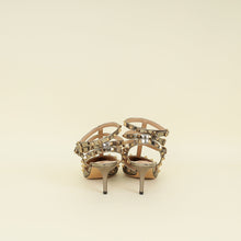 Valentino Metallic Bronze Rockstud Caged Ankle Strap Pumps 37.5