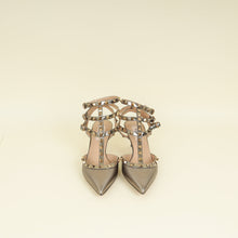 Valentino Metallic Bronze Rockstud Caged Ankle Strap Pumps 37.5