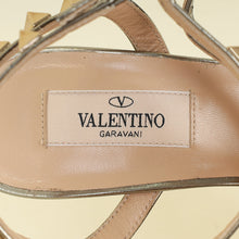 Valentino Metallic Bronze Rockstud Caged Ankle Strap Pumps 37.5